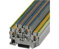 Terminal Block, Push-In, 4 Poles, 500V, 24A, 2.5mm², Grey